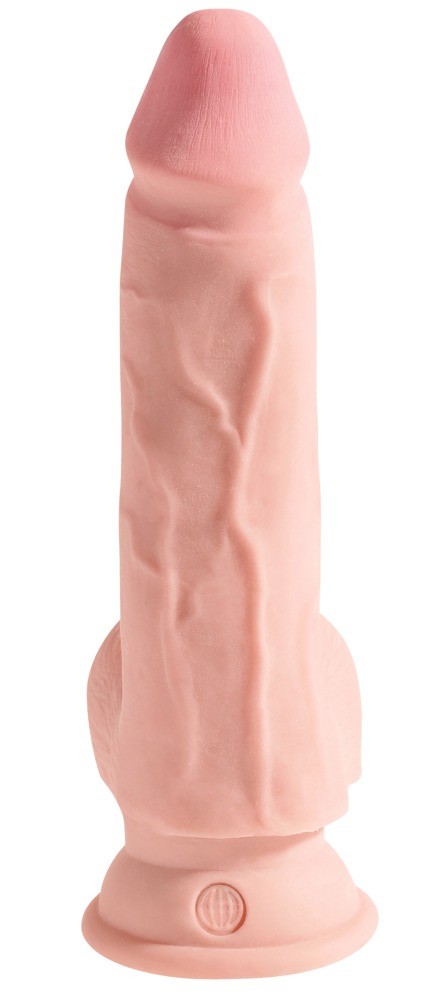 Фаллоимитатор King Cock Plus Triple Density реалистик, с мошонкой, 23 см