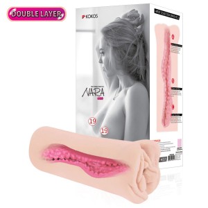 Мастурбатор Nara с двойным слоем , длина 16.00см, диаметр 7.00см