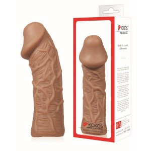 Насадка реалистик на фаллос размер M, EXTREME SLEEVE ES.005(стар.арт.NES.001-M) , длина 14.70см, диаметр 4.30см