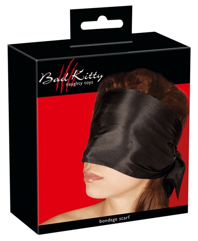 Широкая повязка-шарф на глаза черный Bad Kitty Bondage Scarf , длина 120.00см, диаметр 0.00см
