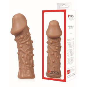 Насадка реалистик на фаллос, с пупырышками, размер M, EXTREME SLEEVE ES.006 (стар.арт.NES.002-M) , длина 14.70см, диаметр 4.30см