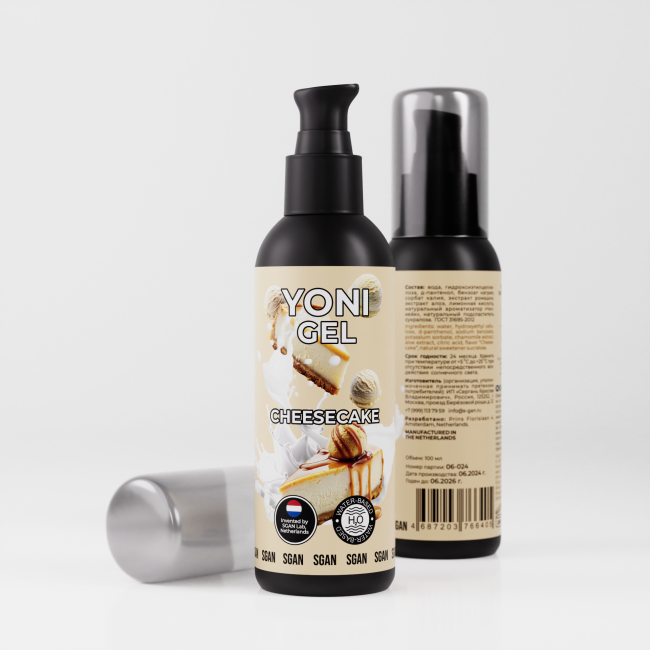 Съедобный лубрикант ЧИЗКЕЙК SGAN YONI GEL, интимная смазка на водной основе 100 мл