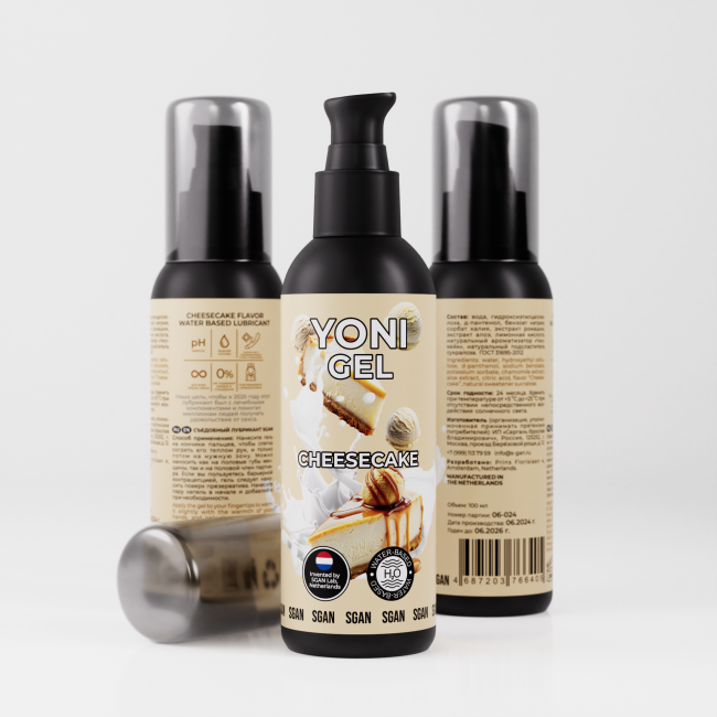 Съедобный лубрикант ЧИЗКЕЙК SGAN YONI GEL, интимная смазка на водной основе 100 мл