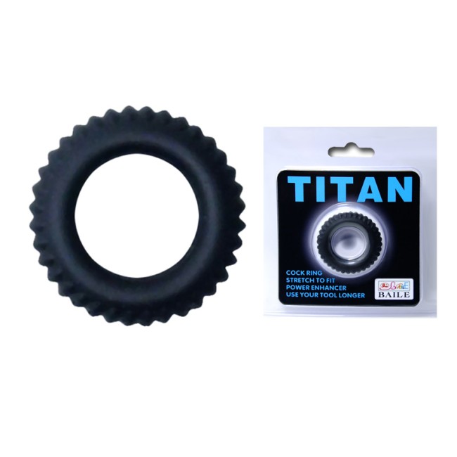 "Эрекционное кольцо TITAN с ребрышками , длина 0.00см, диаметр 2.00см"