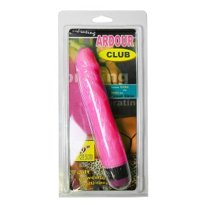 "Вибромассажер стимулятор точки G розового цвета , c вибрацией, длина 22.50см, диаметр 3.70см"