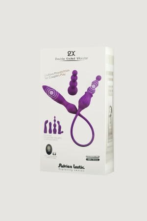 "A.D. 2X + LRS Двухсторонний вибромассажер , c вибрацией, длина 61.50см, диаметр 3.40см"