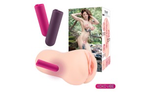 EMILY AUTO, мастурбатор-вагина с богатым насыщенным рельефом, 10 режимов вибрации , c вибрацией, длина 19.00см, диаметр 0.00см