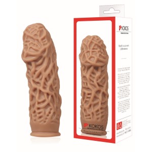 Насадка на фаллос с рельефными складочками размер M, Extreme Sleeve ES.012 , длина 14.70см, диаметр 4.30см