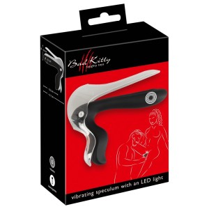 Расширитель для влагалища с вибратором и подсветкой , c вибрацией, длина 13.70см, диаметр 3.10см