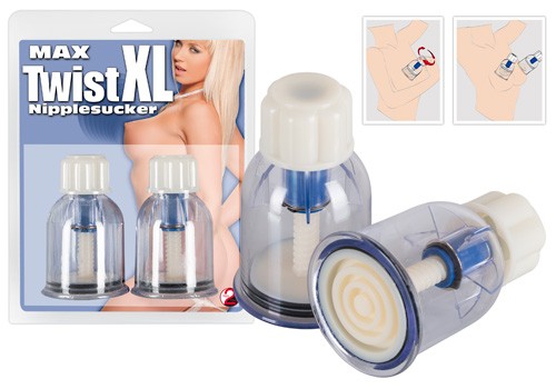 Max Twist XL Nippel Sucker Помпа поршневая женская для сосков 2 шт , длина 10.00см, диаметр 5.80см