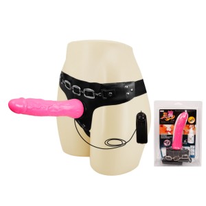 "Adjustable elastic Harness Страпон женский вагинальный на трусиках с вибрацией , c вибрацией, длина 18.00см, диаметр 4.00см"