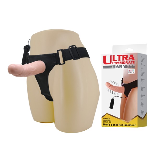 "Страпон фаллоимитатор реалистик на трусиках ULTRA PASSIONATE HARNESS , c вибрацией, длина 15.00см, диаметр 5.00см"