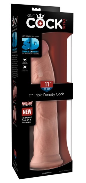 Фаллоимитатор King Cock Plus Triple Density реалистик, 28 см