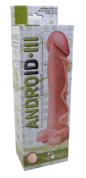 ФАЛЛОИМИТАТОР РЕАЛИСТИК ANDROID LONG L 200 мм D 52 мм, киберкожа арт. 552503