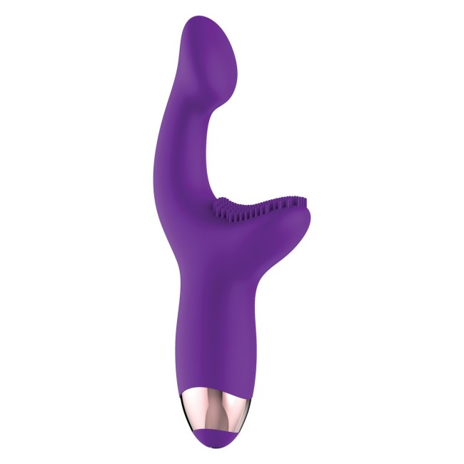 Adam & Eve G-SPOT PLEASER Стимулятор зоны G с клиторальной щеточкой , c вибрацией, длина 19.00см, диаметр 0.00см
