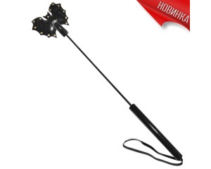 Стек с плоской хлопушкой лаковой кожи Мышь летучая , длина 63.00см, диаметр 0.00см