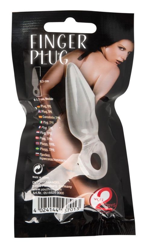Finger Plug by You2Toys Анальная пробка надеваемая на палец руки , длина 9.50см, диаметр 2.70см