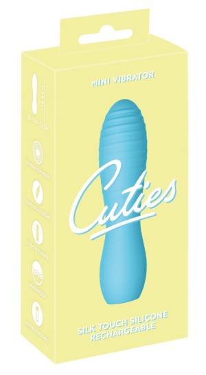 Мини-вибратор Cuties голубой , c вибрацией, длина 10.80см, диаметр 2.70см