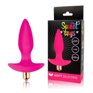 ВТУЛКА АНАЛЬНАЯ с вибрацией, L 105 мм D 35 мм, цвет ярко-розовый арт. ST-40167-16