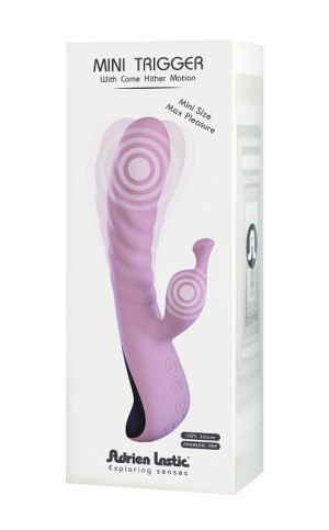 "AD.Mini Trigger Вибростимулятор с клиторальным отростком компактный , c вибрацией, длина 18.00см, диаметр 2.90см"
