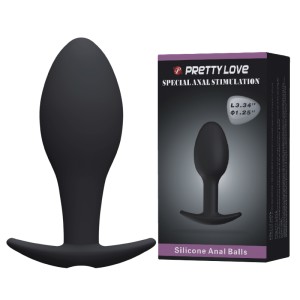 "Анальная пробка силиконовая  , длина 7.50см, диаметр 3.00см"