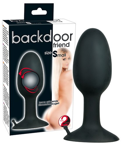 Анальная пробка со смещенным центром тяжести Backdoor Friend Small , длина 8.00см, диаметр 2.80см
