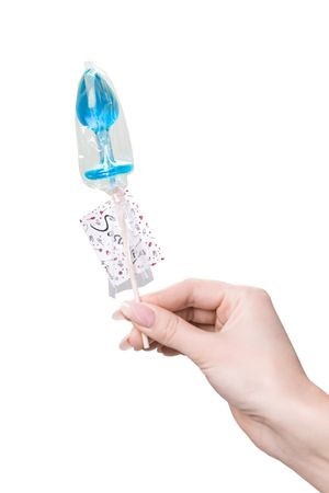 Леденец Sosuчki, «Анальная втулка малая  Blue Curacao», голубой 29гр.