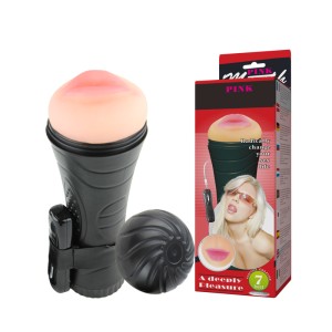 "Мастурбатор ротик в тубе с вибрацией , c вибрацией, длина 18.00см, диаметр 9.00см"