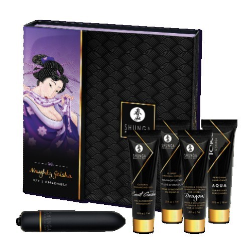 Набор NAUGHTY GEISHA Исследуй свою шаловливую сторону: 5 предметов , c вибропулей.