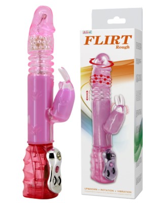 "Вибромассажер ротатор с клиторальным стимулятором Verve Rabbit , c вибрацией, длина 28.50см, диаметр 4.00см"