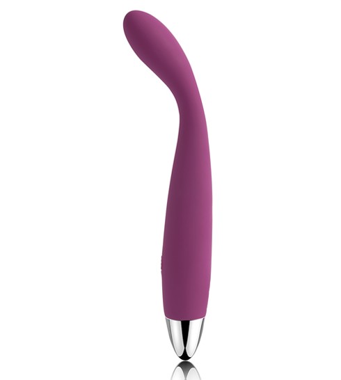 Coco Violet Гибкий тонкий вибростимулятор фиолетовый с гладкой поверхностью , c вибрацией, длина 18.20см, диаметр 2.50см