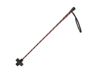 Стек плетеный (крест) черно-красный  , длина 60.00см, диаметр 0.00см