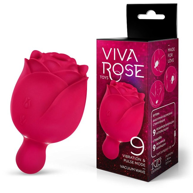 ВИБРОМАССАЖЁР, L 98 мм D 57 мм, 9 режимов вибрации, 9 режимов пульсации арт. RT-34011