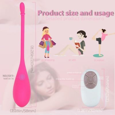 ВИБРОМАССАЖЁР, L 210 мм D 35 мм, 9 режимов вибрации, функция изменения мощности вибрации, дистанционный пульт арт. SHD-D3209