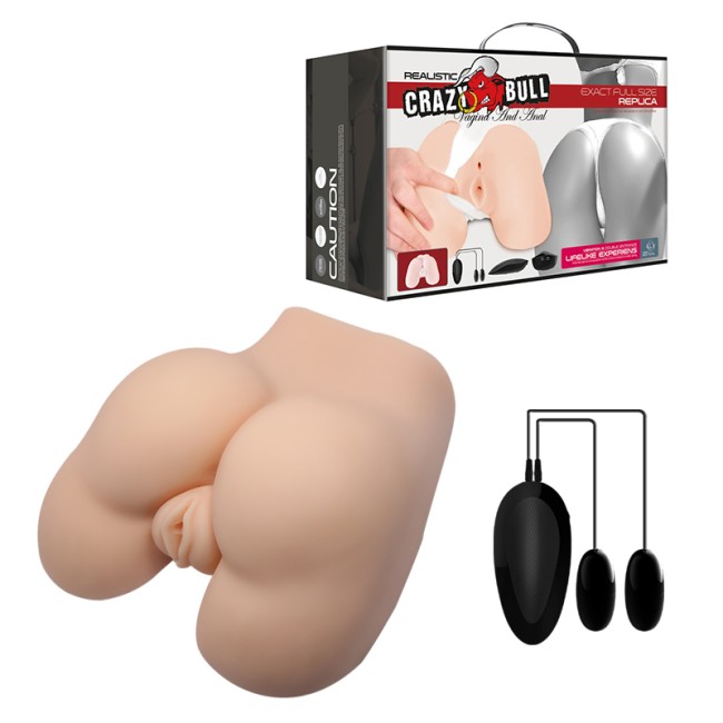 "Мастурбатор вагина и анус с вибрацией Crazy Bull Vagina and Anal , c вибрацией, длина 18.50см, диаметр 0.00см"