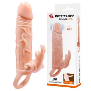 "Вибронасадка с клиторальным стимулятором Brave Man , c вибрацией, длина 17.00см, диаметр 4.00см"