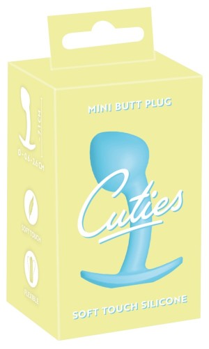 Анальная пробка мини Cuties голубая , длина 7.10см, диаметр 2.60см