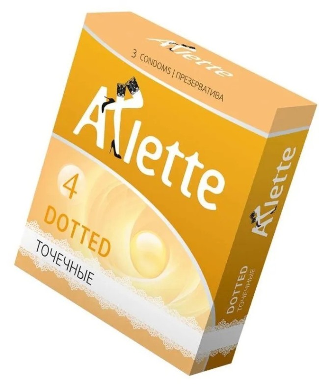 Презервативы Arlette Dotted c точечной структурой, 3 шт.