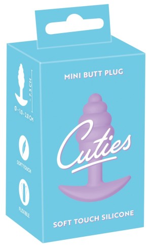 Анальная пробка мини Cuties фиолетовая , длина 7.50см, диаметр 2.80см