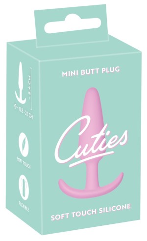 Анальная пробка мини Cuties розовая , длина 8.40см, диаметр 2.10см