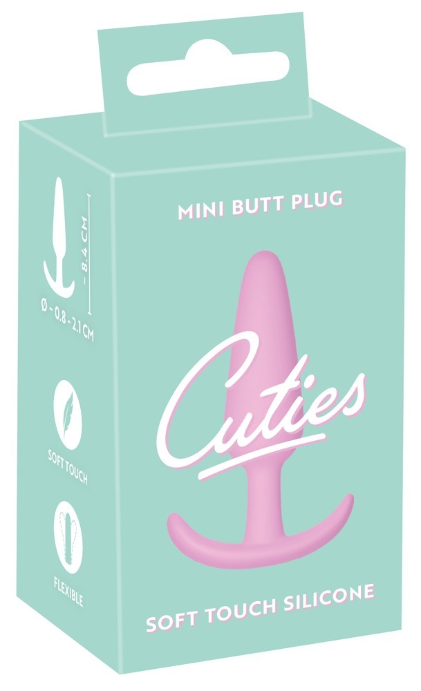 Анальная пробка мини Cuties розовая , длина 8.40см, диаметр 2.10см