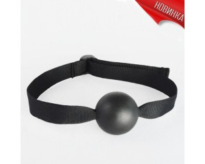 Кляп-шар на стропе черный , длина 62.00см, диаметр 4.50см