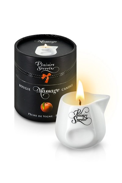 MASSAGE CANDLE PEACH 80ML Свеча с массажным маслом Персик 80 мл , длина 0.00см, диаметр 0.00см