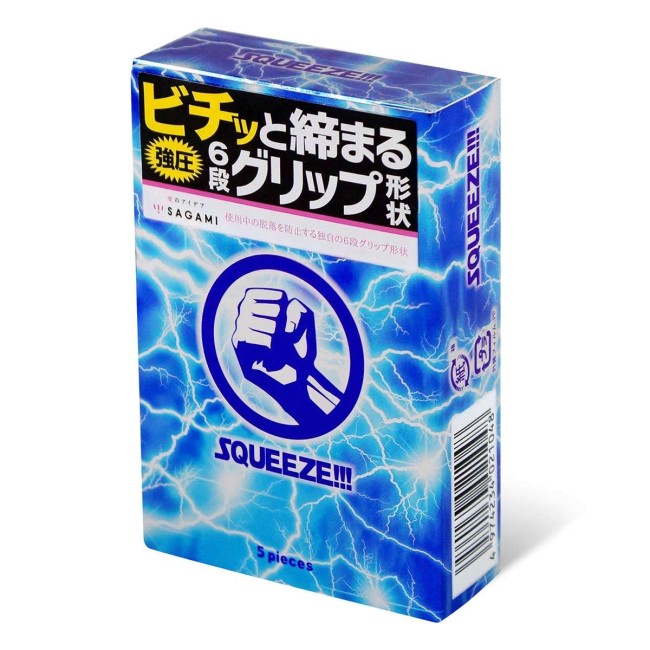 Презервативы Sagami Squeeze с зонами плотного прилегания, 5 шт.