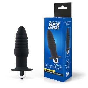 ВТУЛКА АНАЛЬНАЯ С ВИБРАЦИЕЙ L 90 мм D 30 мм, цвет чёрный арт. SEM-55189