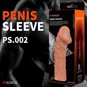 Насадка реалистик на фаллос, с пупырышками, размер L , длина 16.40см, диаметр 5.50см