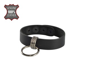 Браслет из матовой кожи с кольцом , длина 21.00см, диаметр 0.00см