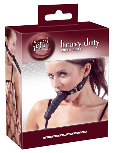 Кляп с наружным фаллоимитатором Knebel mit Dildo , длина 19.50см, диаметр 2.50см