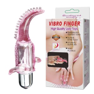 "Вибромассажер стимулятор клитора на пальцы Vibro Finger , c вибрацией, длина 7.00см, диаметр 3.00см"