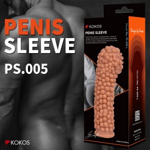 Насадка на фаллос с крупными пузырьками размер L , длина 16.40см, диаметр 5.50см